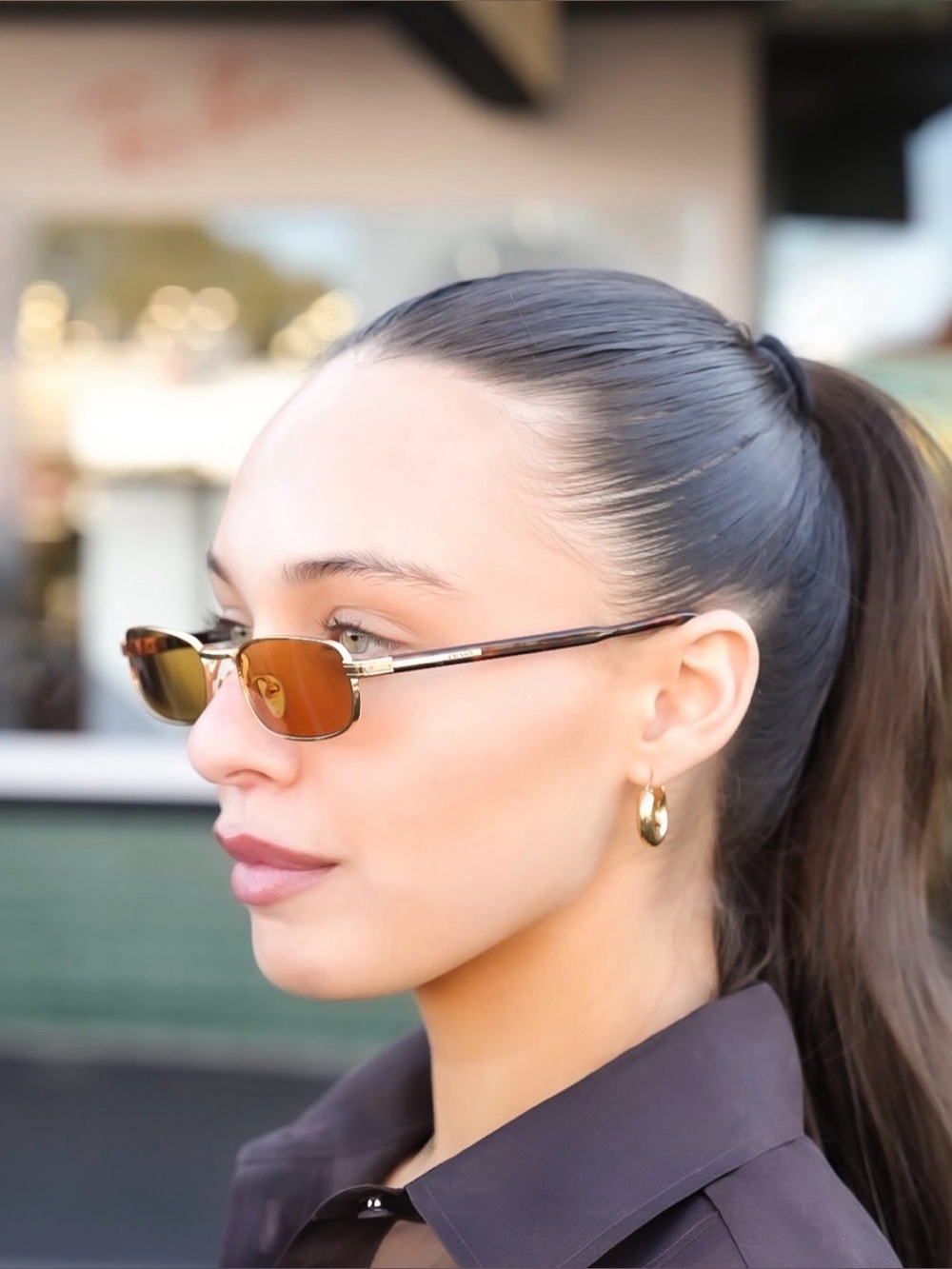 Prada Gold Sunglasses